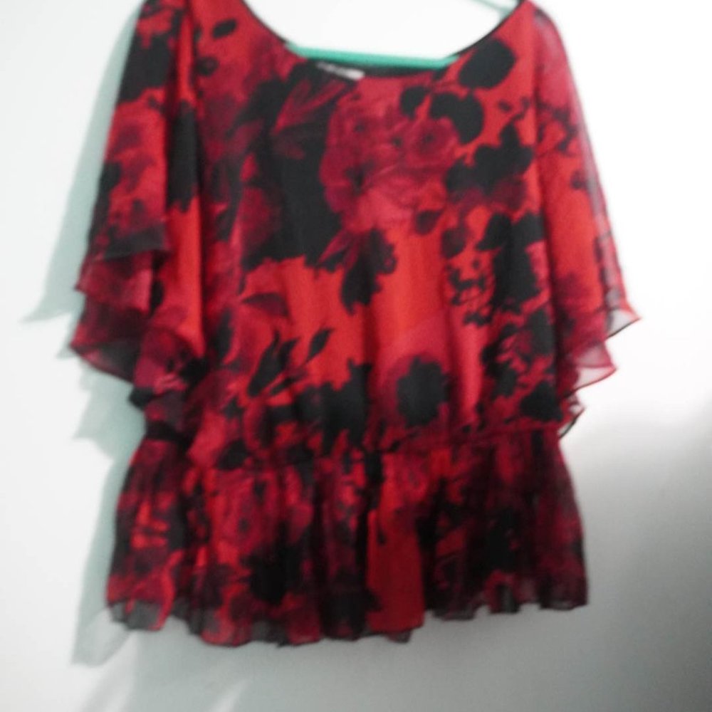Dressy red blouse
